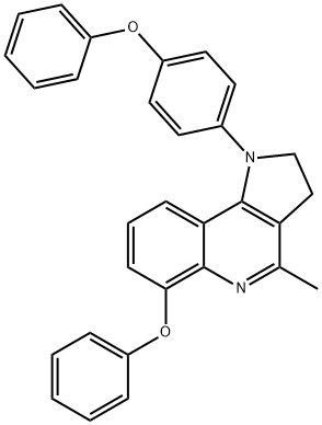 4-(4-METHYL-6-PHENOXY-2,3-DIHYDRO-1H-PYRROLO[3,2-C]QUINOLIN-1-YL)PHENYL PHENYL ETHER Struktur