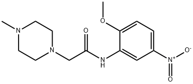 N-(2-METHOXY-5-NITROPHENYL)-2-(4-METHYLPIPERAZINO)ACETAMIDE Struktur