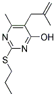 6-METHYL-5-(2-METHYLPROP-2-ENYL)-2-(PROPYLTHIO)PYRIMIDIN-4-OL Struktur