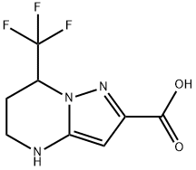 7-TRIFLUOROMETHYL-4,5,6,7-TETRAHYDRO-PYRAZOLO[1,5-A]PYRIMIDINE-2-CARBOXYLIC ACID Struktur