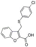 3-(4-CHLORO-PHENYLSULFANYLMETHYL)-BENZOFURAN-2-CARBOXYLIC ACID Struktur