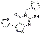 3-(2-FURYLMETHYL)-2-MERCAPTO-5-THIEN-2-YLTHIENO[2,3-D]PYRIMIDIN-4(3H)-ONE Struktur