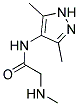 N-(3,5-DIMETHYL-1H-PYRAZOL-4-YL)-2-(METHYLAMINO)ACETAMIDE Struktur