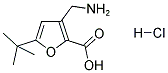 3-AMINOMETHYL-5-TERT-BUTYL-FURAN-2-CARBOXYLIC ACID HYDROCHLORIDE Struktur