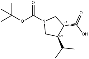 4-ISOPROPYLPYRROLIDINE-1,3-DICARBOXYLIC ACID 1-TERT-BUTYL ESTER Struktur