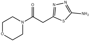 2-(5-AMINO-[1,3,4]THIADIAZOL-2-YL)-1-MORPHOLIN-4-YL-ETHANONE Struktur