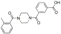 3-([4-(2-METHYLBENZOYL)PIPERAZIN-1-YL]CARBONYL)BENZOIC ACID Struktur