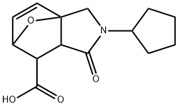 3-CYCLOPENTYL-4-OXO-10-OXA-3-AZA-TRICYCLO[5.2.1.0(1,5)]DEC-8-ENE-6-CARBOXYLIC ACID Struktur