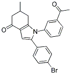 1-(3-ACETYLPHENYL)-2-(4-BROMOPHENYL)-6-METHYL-5,6,7-TRIHYDROINDOL-4-ONE Struktur