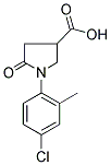 1-(4-CHLORO-2-METHYLPHENYL)-5-OXO-3-PYRROLIDINECARBOXYLIC ACID Struktur