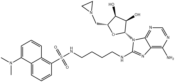 8-AMino[1”-(N”-dansyl)-4”-aMinobutyl]-5'-(1-aziridinyl)-5'-deoxy Adenosine Struktur