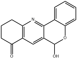 6-HYDROXY-6,9,10,11-TETRAHYDRO-CHROMENO[4,3-B]QUINOLIN-8-ONE Struktur