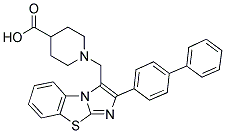 1-(2-BIPHENYL-4-YL-BENZO[D]IMIDAZO[2,1-B]THIAZOL-3-YLMETHYL)-PIPERIDINE-4-CARBOXYLIC ACID Struktur