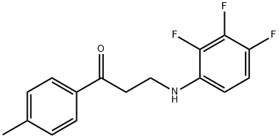 1-(4-METHYLPHENYL)-3-(2,3,4-TRIFLUOROANILINO)-1-PROPANONE Struktur