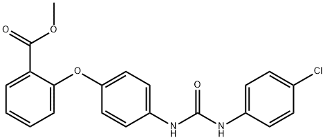 METHYL 2-(4-([(4-CHLOROANILINO)CARBONYL]AMINO)PHENOXY)BENZENECARBOXYLATE Struktur