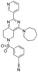 3-(4-AZEPAN-1-YL-2-PYRIDIN-3-YL-7,8-DIHYDRO-5H-PYRIDO[4,3-D]PYRIMIDINE-6-SULFONYL)-BENZONITRILE Struktur