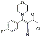 (2Z)-2-(CHLOROACETYL)-3-(4-FLUOROPHENYL)-3-MORPHOLIN-4-YLACRYLONITRILE Struktur