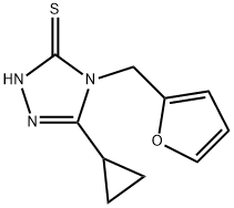 5-CYCLOPROPYL-4-(2-FURYLMETHYL)-4H-1,2,4-TRIAZOLE-3-THIOL Struktur