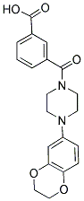 3-([4-(2,3-DIHYDRO-1,4-BENZODIOXIN-6-YL)PIPERAZIN-1-YL]CARBONYL)BENZOIC ACID Struktur