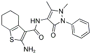 2-AMINO-4,5,6,7-TETRAHYDRO-BENZO[B]THIOPHENE-3-CARBOXYLIC ACID (1,5-DIMETHYL-3-OXO-2-PHENYL-2,3-DIHYDRO-1H-PYRAZOL-4-YL)-AMIDE Struktur