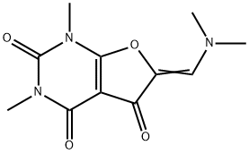 6-[(E)-(DIMETHYLAMINO)METHYLIDENE]-1,3-DIMETHYLFURO[2,3-D]PYRIMIDINE-2,4,5(1H,3H,6H)-TRIONE Struktur