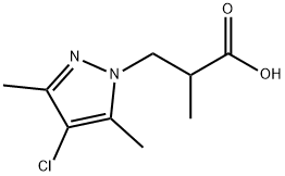 3-(4-CHLORO-3,5-DIMETHYL-PYRAZOL-1-YL)-2-METHYL-PROPIONIC ACID Struktur