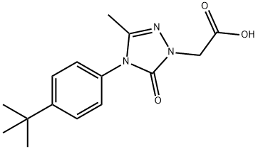 2-(4-[4-(TERT-BUTYL)PHENYL]-3-METHYL-5-OXO-4,5-DIHYDRO-1H-1,2,4-TRIAZOL-1-YL)ACETIC ACID Struktur