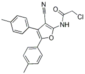 2-CHLORO-N-(3-CYANO-4,5-DI-P-TOLYL-FURAN-2-YL)-ACETAMIDE Struktur