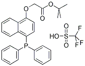 T-BUTYL 2-[4-(DIPHENYLPHOSPHONIUM)NAPHTHOXY]ACETATE, TRIFLATE SALT Struktur