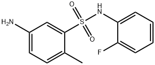 5-AMINO-N-(2-FLUORO-PHENYL)-2-METHYL-BENZENESULFONAMIDE Struktur