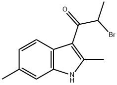 2-BROMO-1-(2,6-DIMETHYL-1H-INDOL-3-YL)-PROPAN-1-ONE Struktur