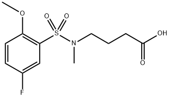 4-[[(5-FLUORO-2-METHOXYPHENYL)SULFONYL](METHYL)AMINO]BUTANOIC ACID Struktur