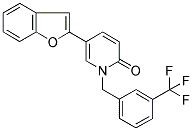 5-(1-BENZOFURAN-2-YL)-1-[3-(TRIFLUOROMETHYL)BENZYL]PYRIDIN-2(1H)-ONE Struktur