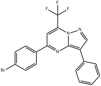 5-(4-BROMOPHENYL)-3-PHENYL-7-(TRIFLUOROMETHYL)PYRAZOLO[1,5-A]PYRIMIDINE Struktur