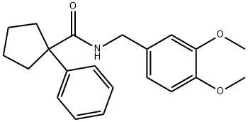 N-((3,4-DIMETHOXYPHENYL)METHYL)(PHENYLCYCLOPENTYL)FORMAMIDE Struktur