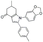 1-BENZO[D]1,3-DIOXOLAN-5-YL-6-METHYL-2-(4-METHYLPHENYL)-5,6,7-TRIHYDROINDOL-4-ONE Struktur