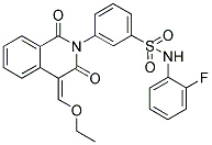 3-(4-ETHOXYMETHYLENE-1,3-DIOXO-3,4-DIHYDRO-1H-ISOQUINOLIN-2-YL)-N-(2-FLUORO-PHENYL)-BENZENESULFONAMIDE Struktur