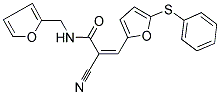 (2Z)-2-CYANO-N-(2-FURYLMETHYL)-3-[5-(PHENYLTHIO)-2-FURYL]ACRYLAMIDE Struktur