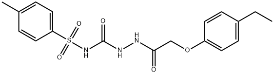 1-(2-(4-ETHYLPHENOXY)ACETYL)-4-((4-METHYLPHENYL)SULFONYL)SEMICARBAZIDE Struktur