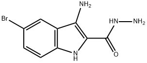 3-AMINO-5-BROMO-1H-INDOLE-2-CARBOXYLIC ACID HYDRAZIDE Struktur