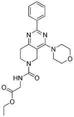 [(4-MORPHOLIN-4-YL-2-PHENYL-7,8-DIHYDRO-5H-PYRIDO[4,3-D]PYRIMIDINE-6-CARBONYL)-AMINO]-ACETIC ACID ETHYL ESTER Struktur