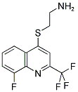 4-(2-AMINOETHYLTHIO)-8-FLUORO-2-(TRIFLUOROMETHYL)QUINOLINE Struktur