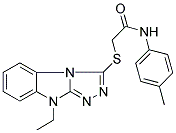 2-[(9-ETHYL-9H-[1,2,4]TRIAZOLO[4,3-A]BENZIMIDAZOL-3-YL)THIO]-N-(4-METHYLPHENYL)ACETAMIDE Struktur