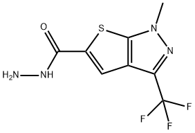 1-METHYL-3-(TRIFLUOROMETHYL)-1H-THIENO[2,3-C]PYRAZOLE-5-CARBOHYDRAZIDE Struktur