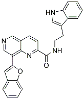 8-BENZOFURAN-2-YL-[1,6]NAPHTHYRIDINE-2-CARBOXYLIC ACID [2-(1H-INDOL-3-YL)-ETHYL]-AMIDE Struktur