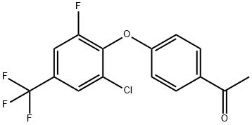 1-[4-(2-CHLORO-6-FLUORO-4-TRIFLUOROMETHYL-PHENOXY)-PHENYL]-ETHANONE Struktur