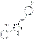 2-{3-[(E)-2-(4-CHLOROPHENYL)VINYL]-1H-1,2,4-TRIAZOL-5-YL}PHENOL Struktur