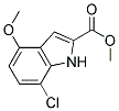 7-CHLORO-4-METHOXY-1H-INDOLE-2-CARBOXYLIC ACID METHYL ESTER Struktur