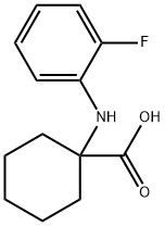 1-(2-FLUORO-PHENYLAMINO)-CYCLOHEXANECARBOXYLIC ACID Struktur