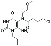 N-(6-AMINO-2,4-DIOXO-1-PROPYL-1,2,3,4-TETRAHYDROPYRIMIDIN-5-YL)-4-CHLORO-N-(2-METHOXYETHYL)BUTANAMIDE Struktur